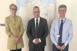 Le président de la CNDH Me Ahmed Salem Bouhoubeyni reçoit Mme Jutta Urpilainen