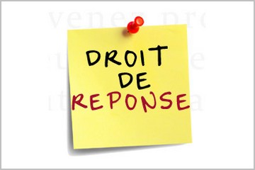 Droit de réponse : une mise au point face à des accusations jugées diffamatoires